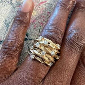 D’Oro by Effy Diamond Woven Ring (1 carat) in 14k Solid Gold